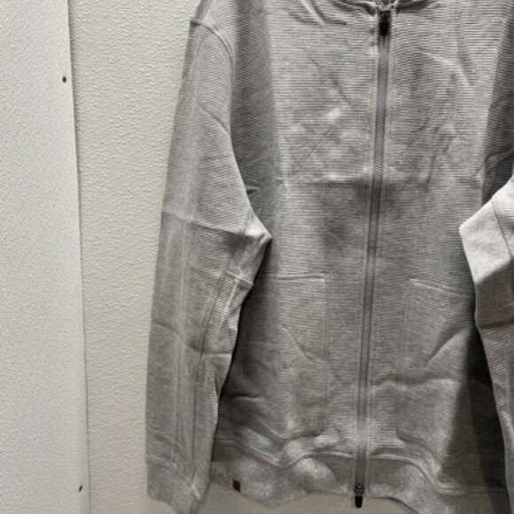 NEW JOHNNIE-O Mens Decker Baseball Jacket Size L Light Grey - Picture 9 of 13